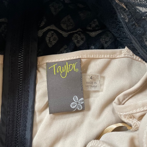 Taylor Tan and Black Lace Dress - Picture 5 of 5